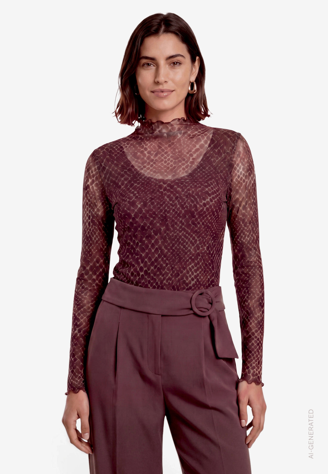 Shirt Kurz 1/1 Arm, Grey/Brown 9871 Bild 2