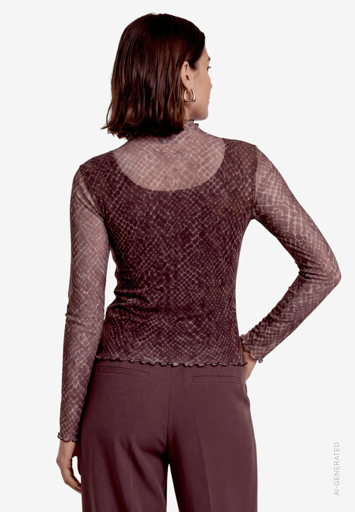 Shirt Kurz 1/1 Arm, Grey/Brown 9871 Bild 3
