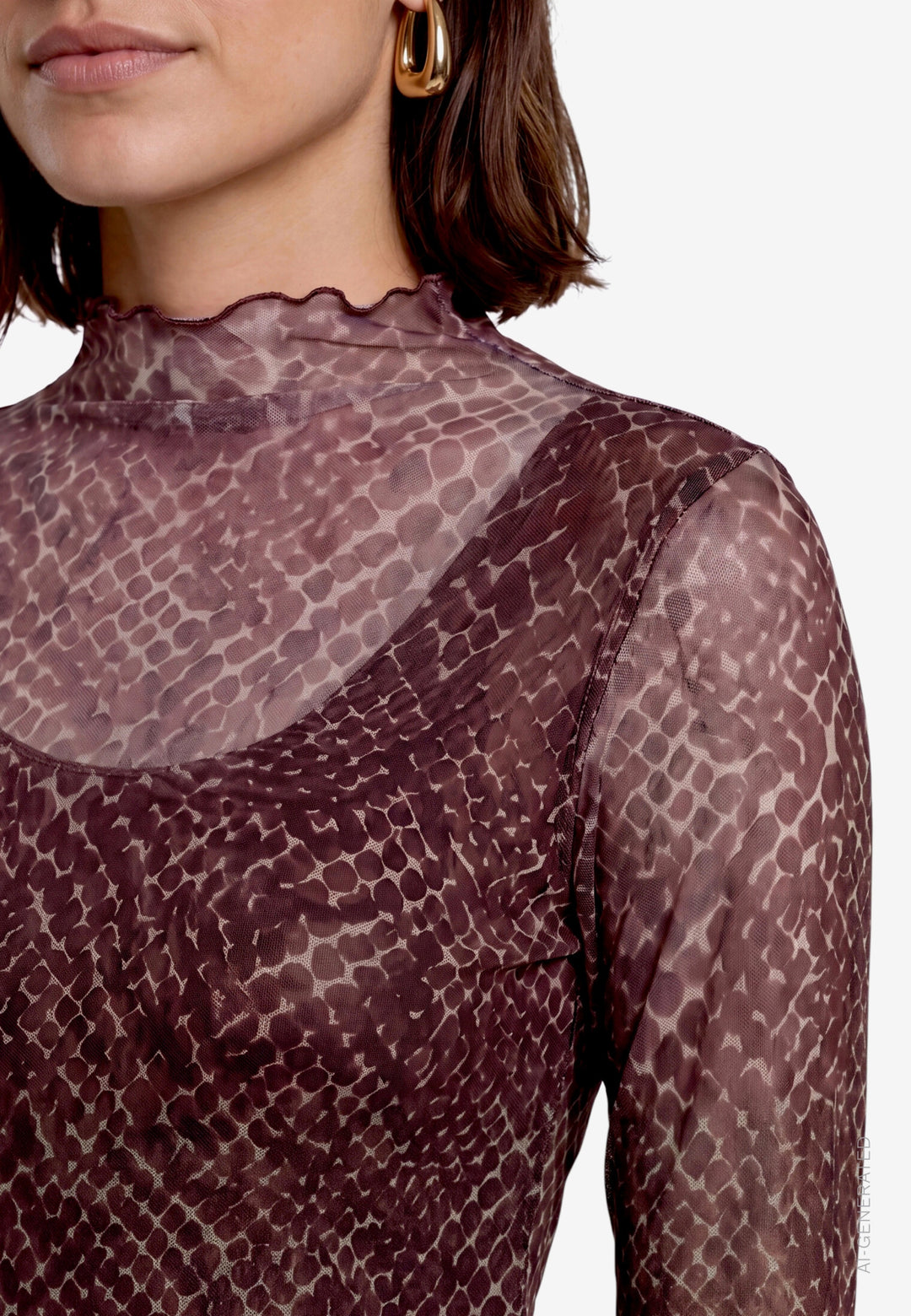 Shirt Kurz 1/1 Arm, Grey/Brown 9871 Bild 5