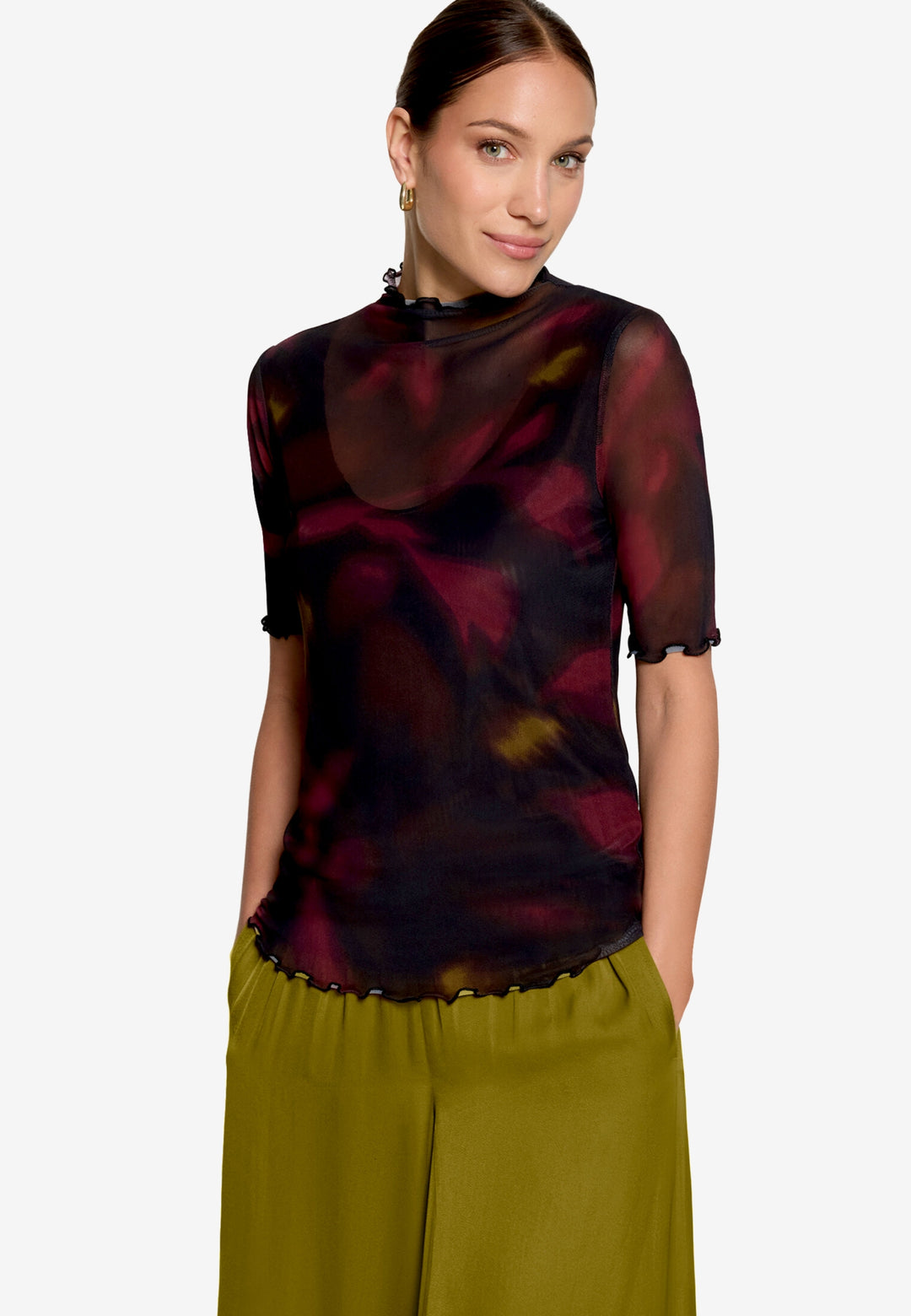 Shirt Kurz 1/2 Arm, Black/Dark Red 9848 Bild 1
