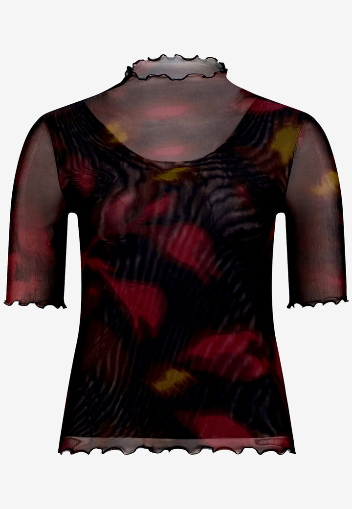 Shirt Kurz 1/2 Arm, Black/Dark Red 9848 Bild 1