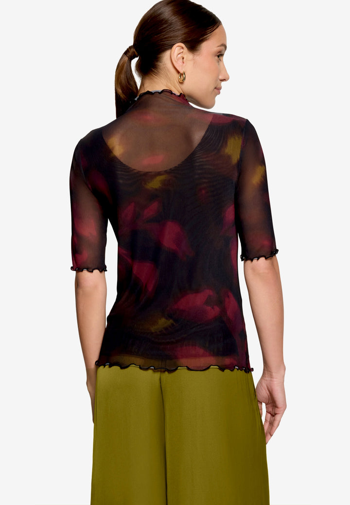 Shirt Kurz 1/2 Arm, Black/Dark Red 9848 Bild 2