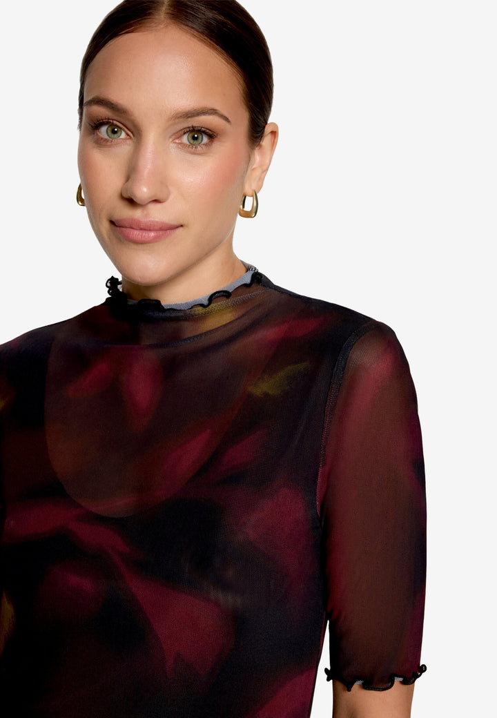 Shirt Kurz 1/2 Arm, Black/Dark Red 9848 Bild 4