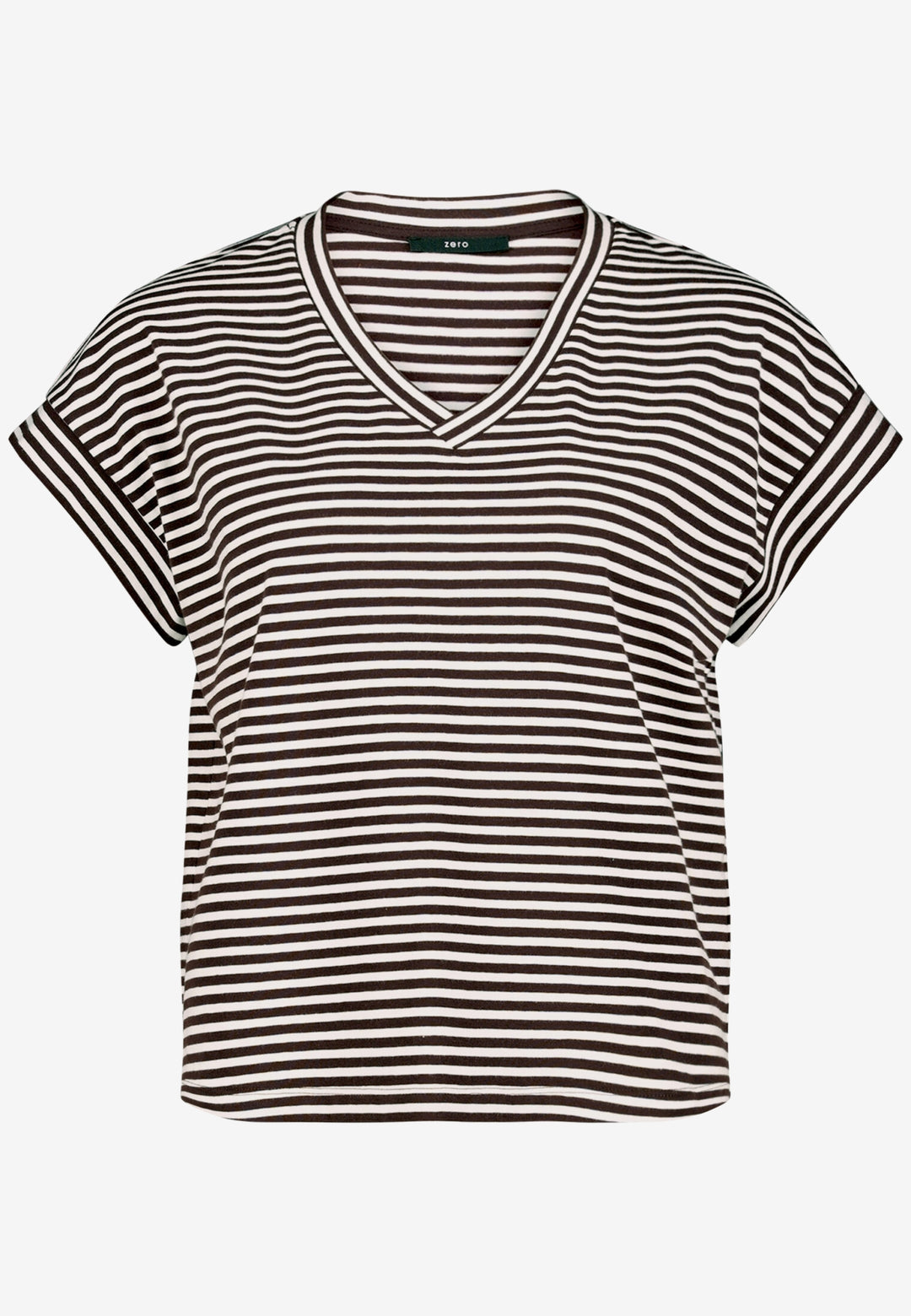 Shirt Kurz 1/2 Arm, Brown/White 7810 Bild 1