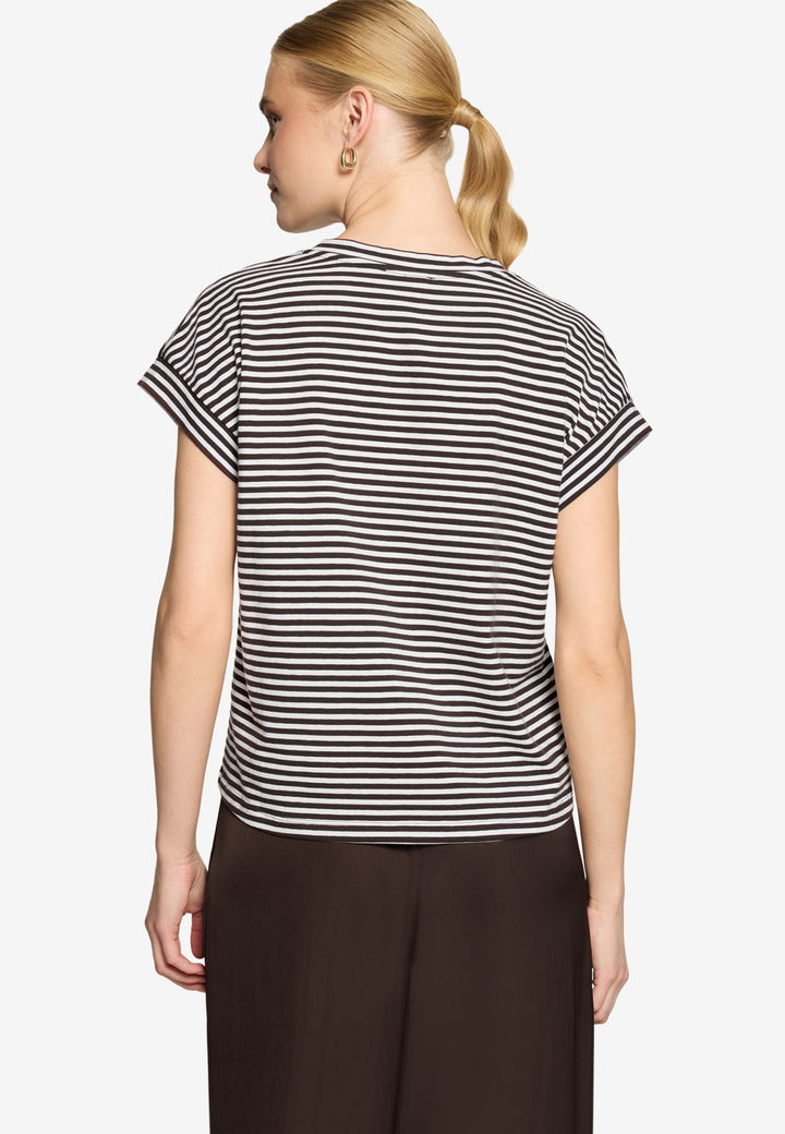 Shirt Kurz 1/2 Arm, Brown/White 7810 Bild 3