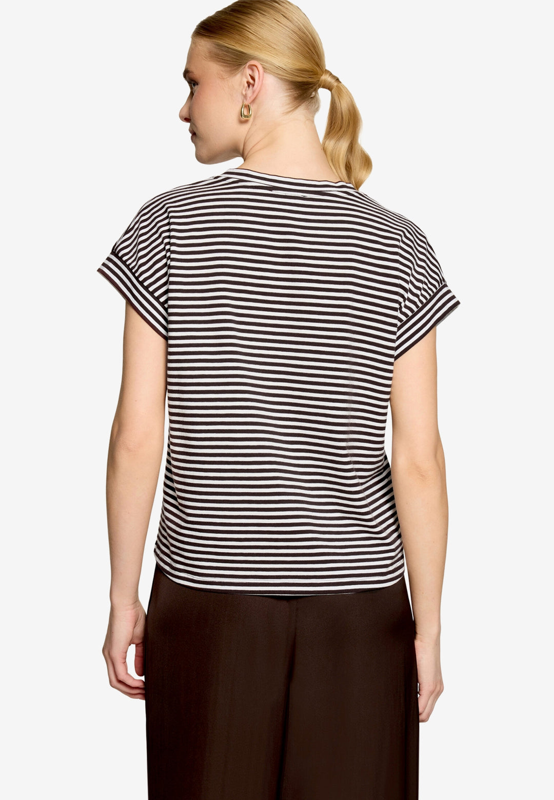 Shirt Kurz 1/2 Arm, Brown/White 7810 Bild 3