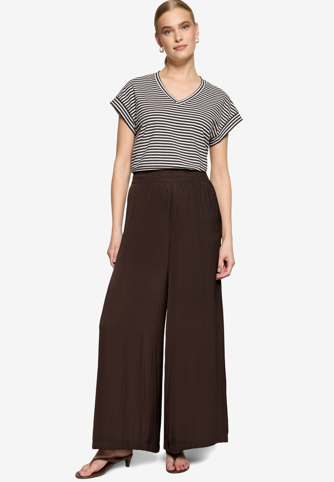 Shirt Kurz 1/2 Arm, Brown/White 7810 Bild 4