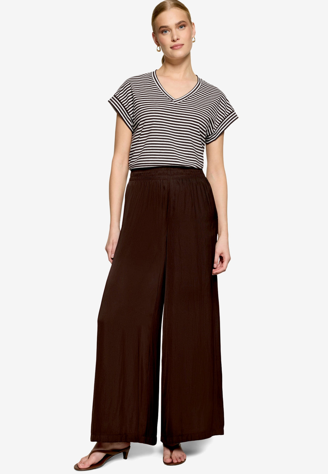 Shirt Kurz 1/2 Arm, Brown/White 7810 Bild 4
