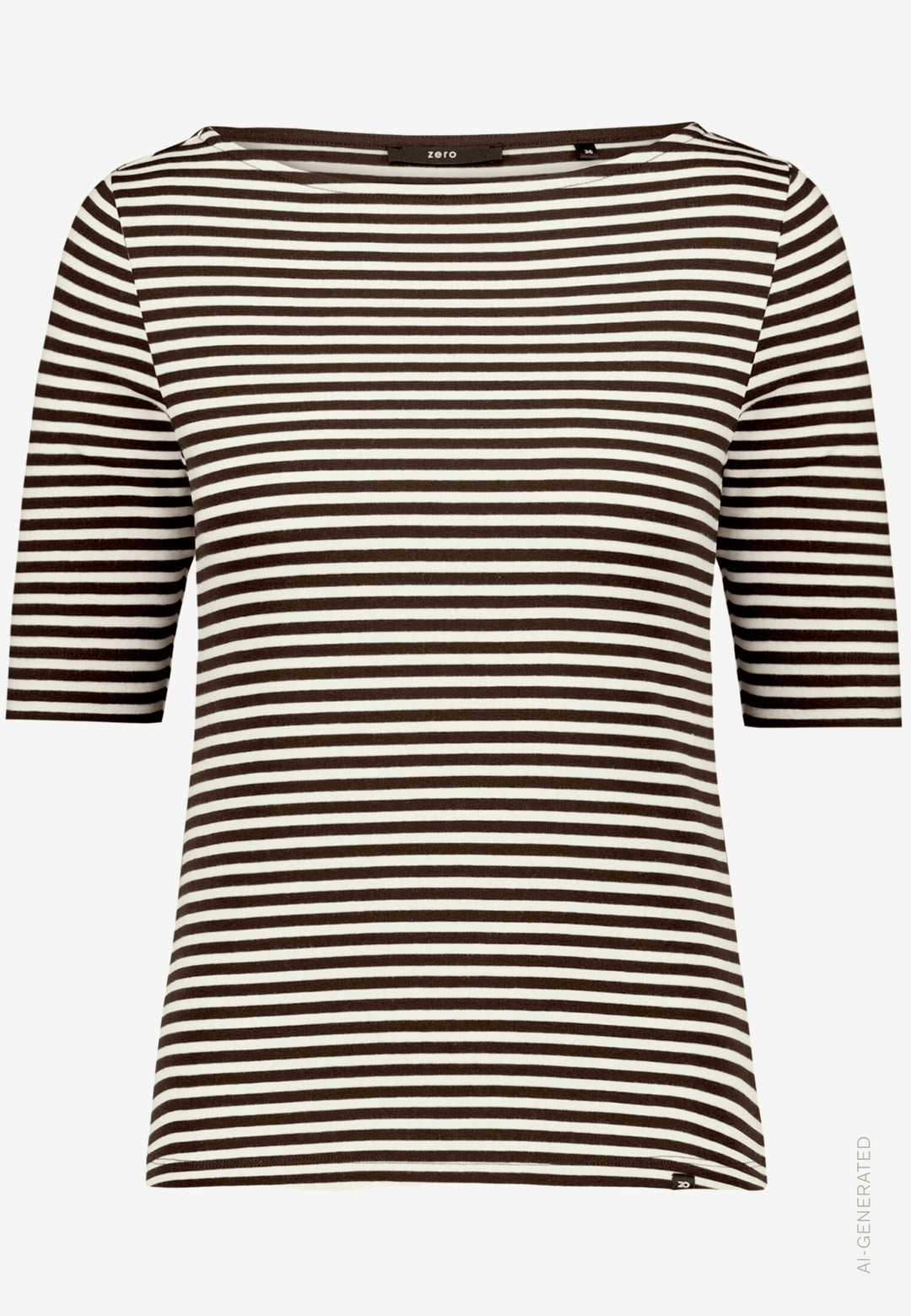 Shirt Kurz 1/2 Arm, Cream/Brown 1871 Bild 1
