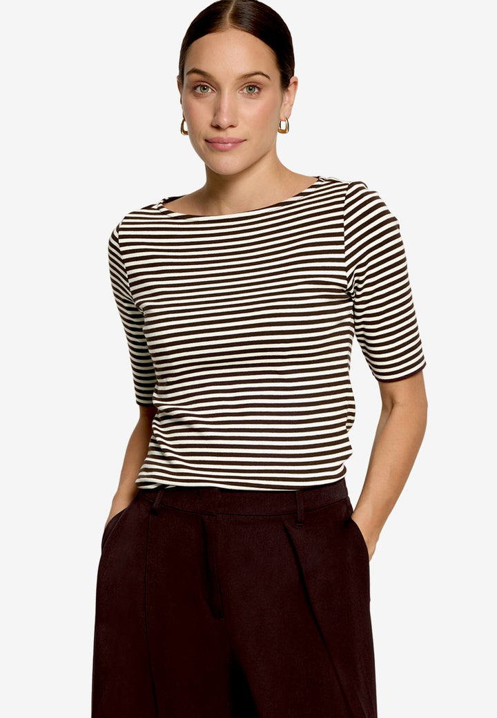 Shirt Kurz 1/2 Arm, Cream/Brown 1871 Bild 2