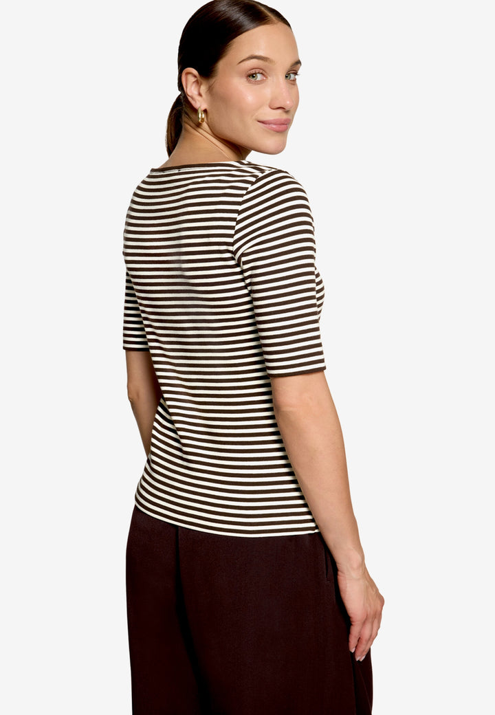 Shirt Kurz 1/2 Arm, Cream/Brown 1871 Bild 3