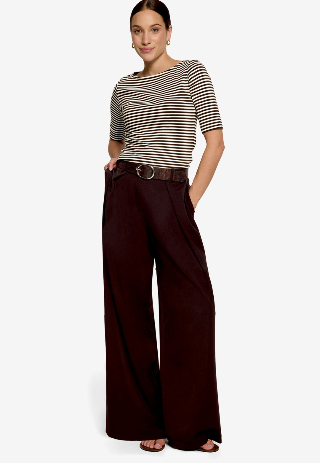 Shirt Kurz 1/2 Arm, Cream/Brown 1871 Bild 4