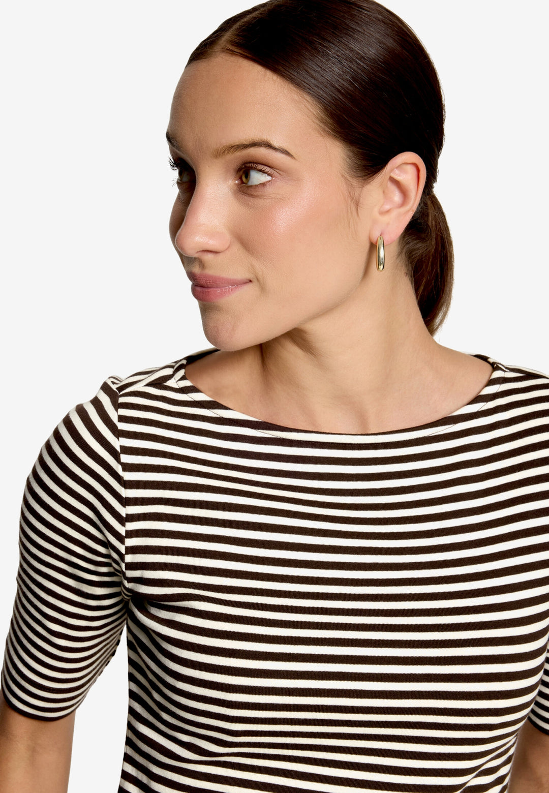 Shirt Kurz 1/2 Arm, Cream/Brown 1871 Bild 5