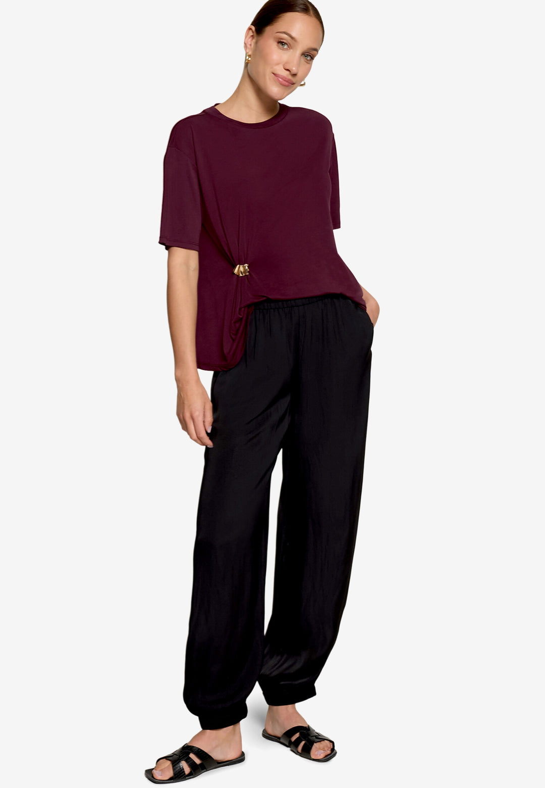 Shirt Kurz 1/2 Arm, Dark Aubergine 4685 Bild 3