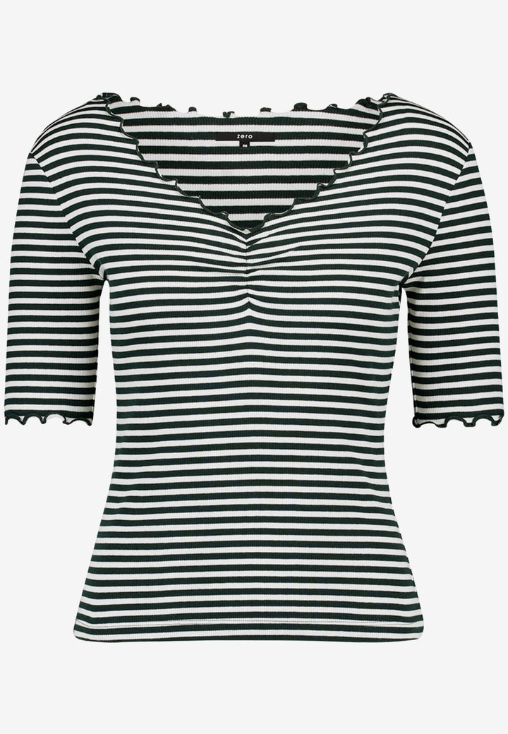 Shirt Kurz 1/2 Arm, Green/Cream 5811 Bild 1