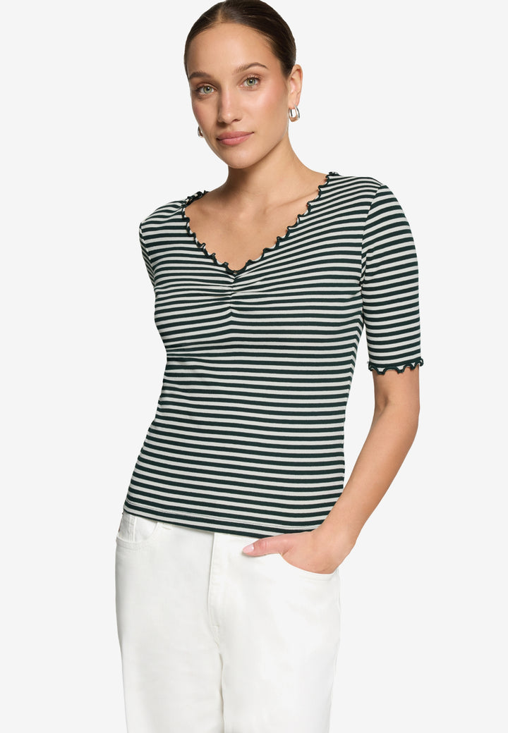 Shirt Kurz 1/2 Arm, Green/Cream 5811 Bild 2