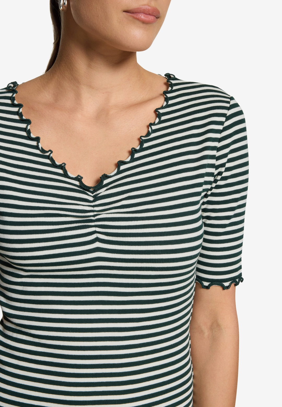 Shirt Kurz 1/2 Arm, Green/Cream 5811 Bild 5