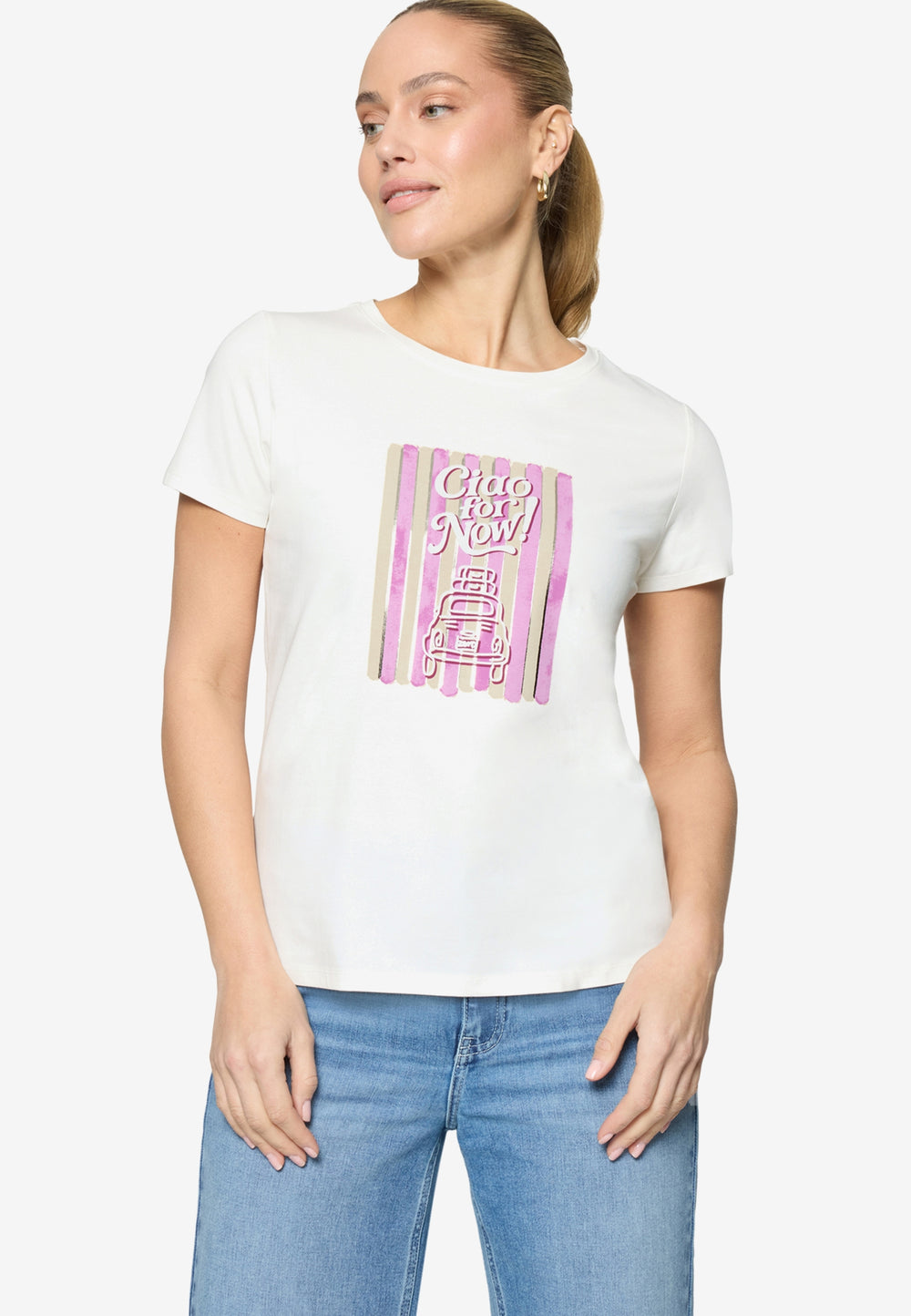 Shirt Kurz 1/2 Arm, Patch Cream/Pink 1943 Bild 2