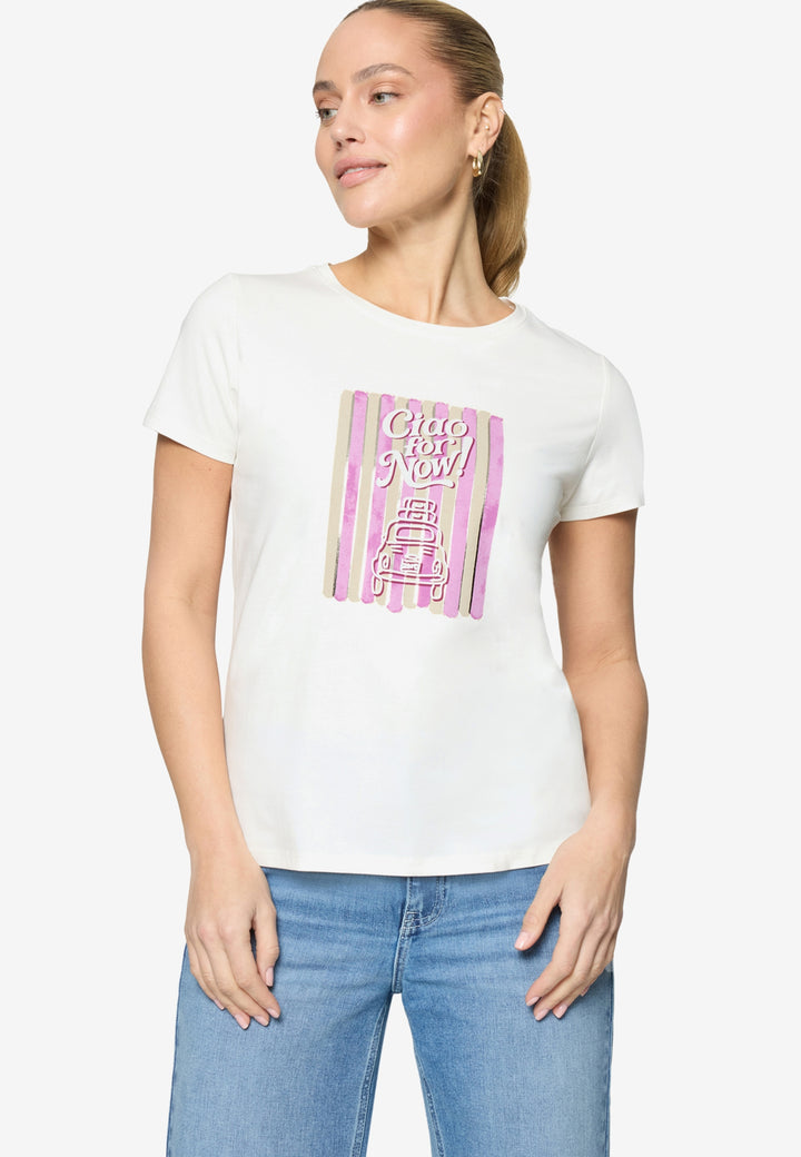 Shirt Kurz 1/2 Arm, Patch Cream/Pink 1943 Bild 2