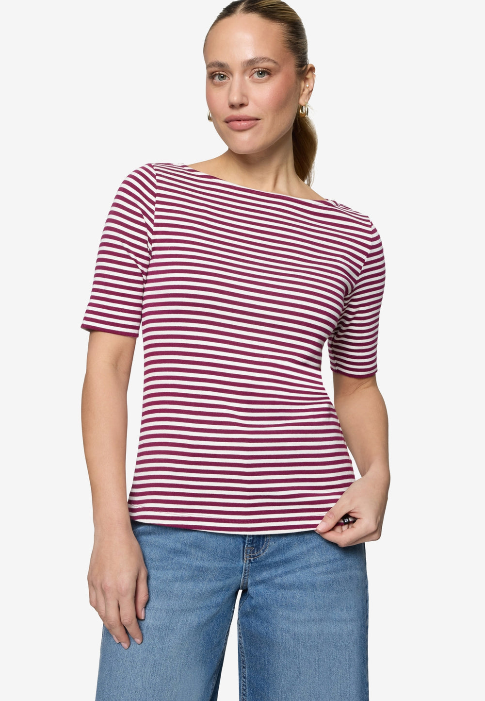 Shirt Kurz 1/2 Arm, Pink/Cream 4813 Bild 2