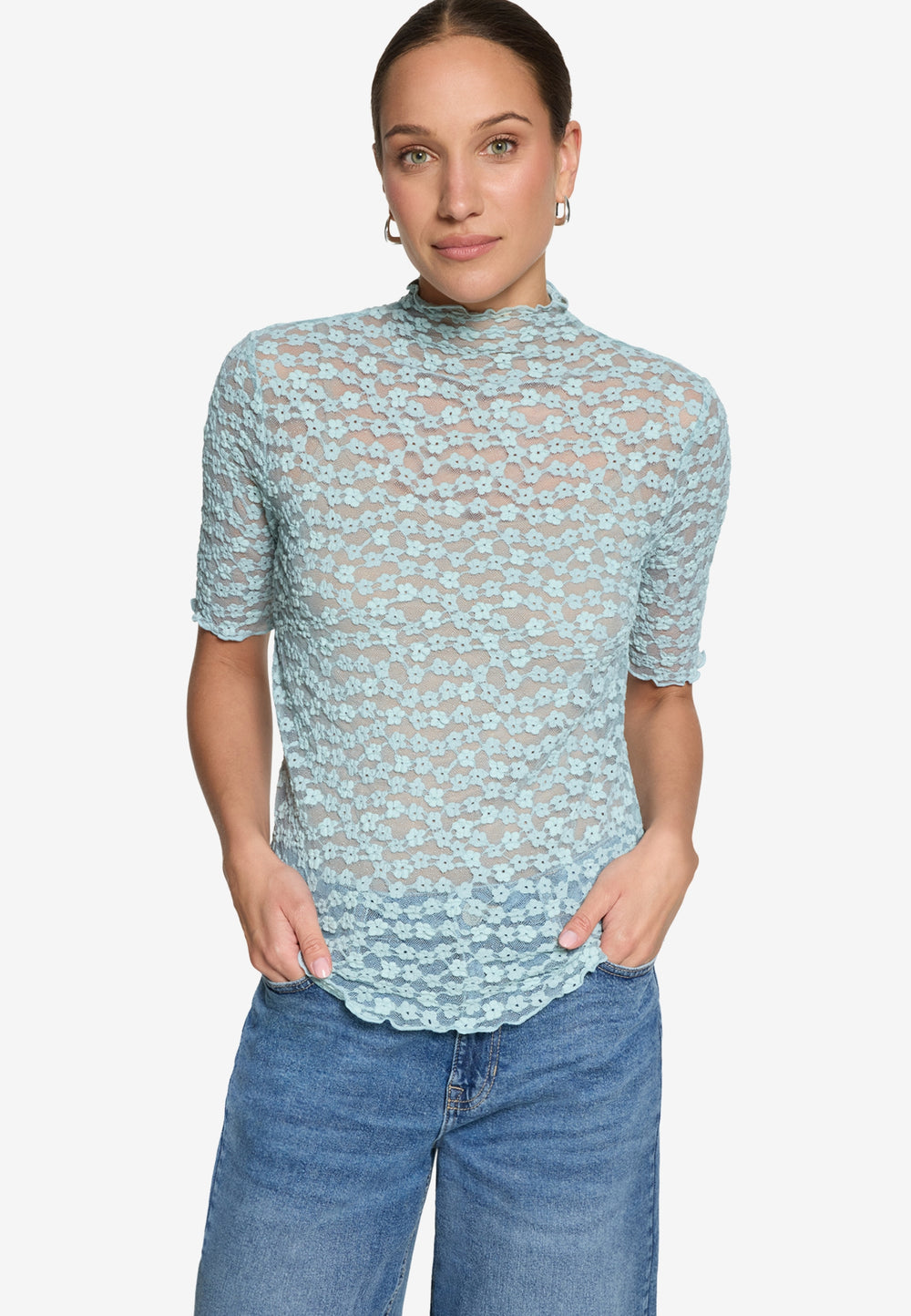 Shirt Kurz 1/2 Arm, Silver Blue 9184 Bild 2