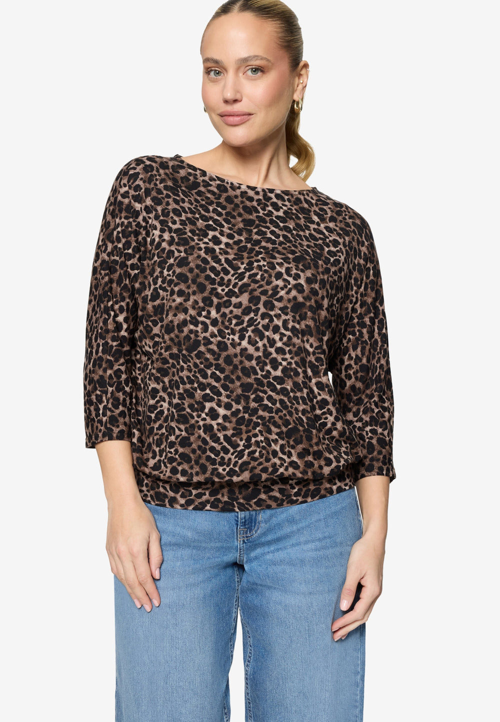 Shirt Kurz 3/4 Arm, Beige/Black 7898 Bild 2
