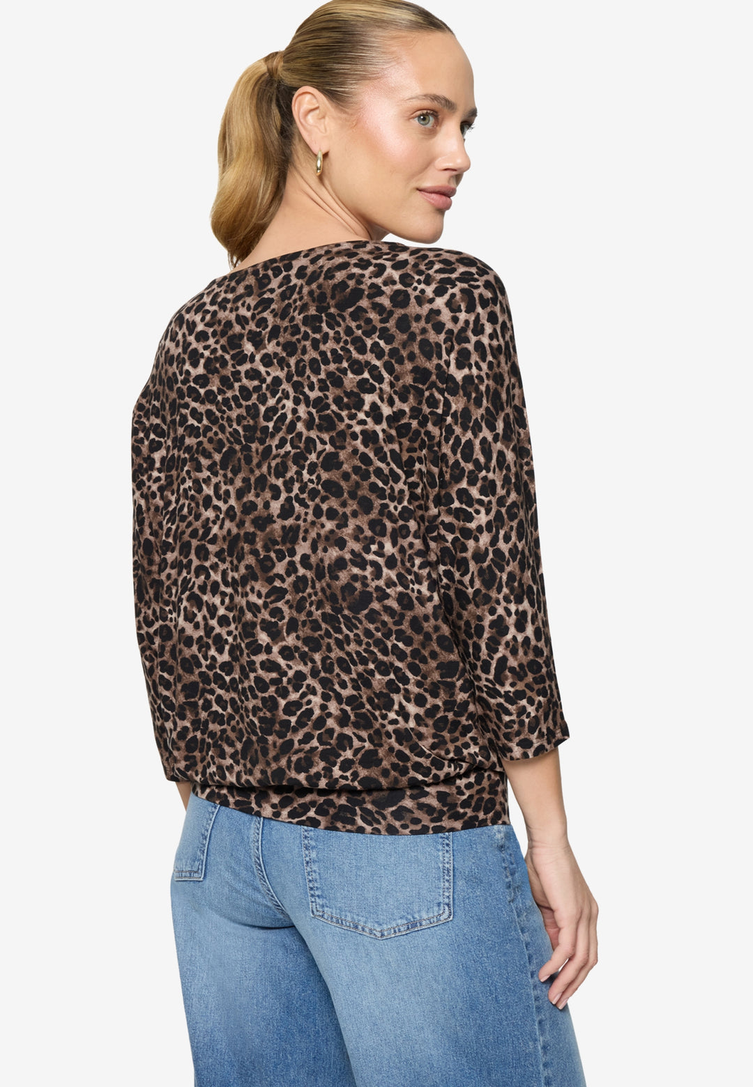 Shirt Kurz 3/4 Arm, Beige/Black 7898 Bild 3