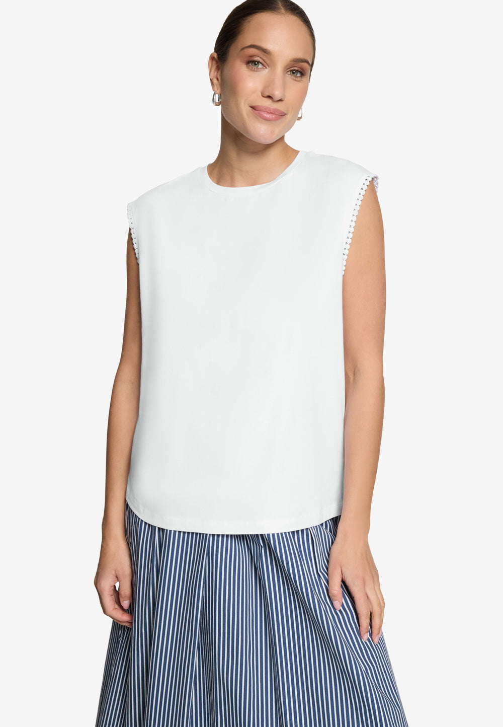 Shirt Kurz ohne Arm, Brilliant White 1003 Bild 2