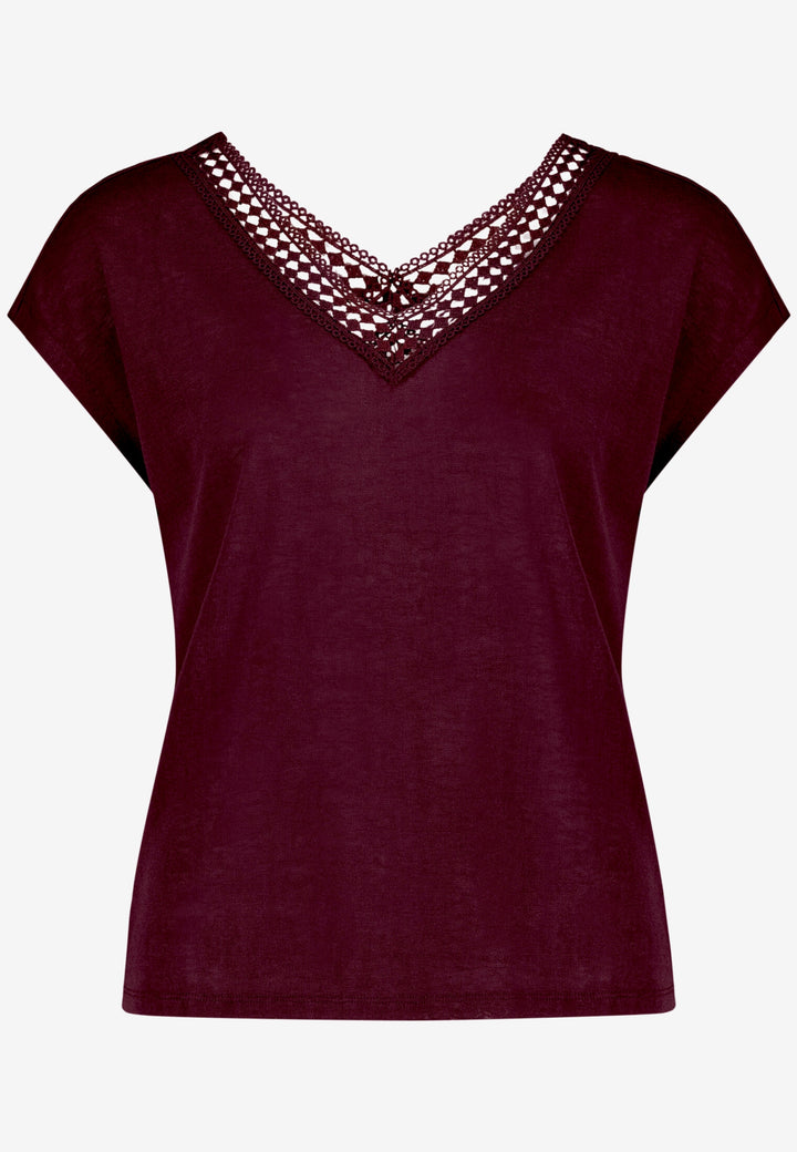 Shirt Kurz ohne Arm, Dark Aubergine 4685 Bild 1
