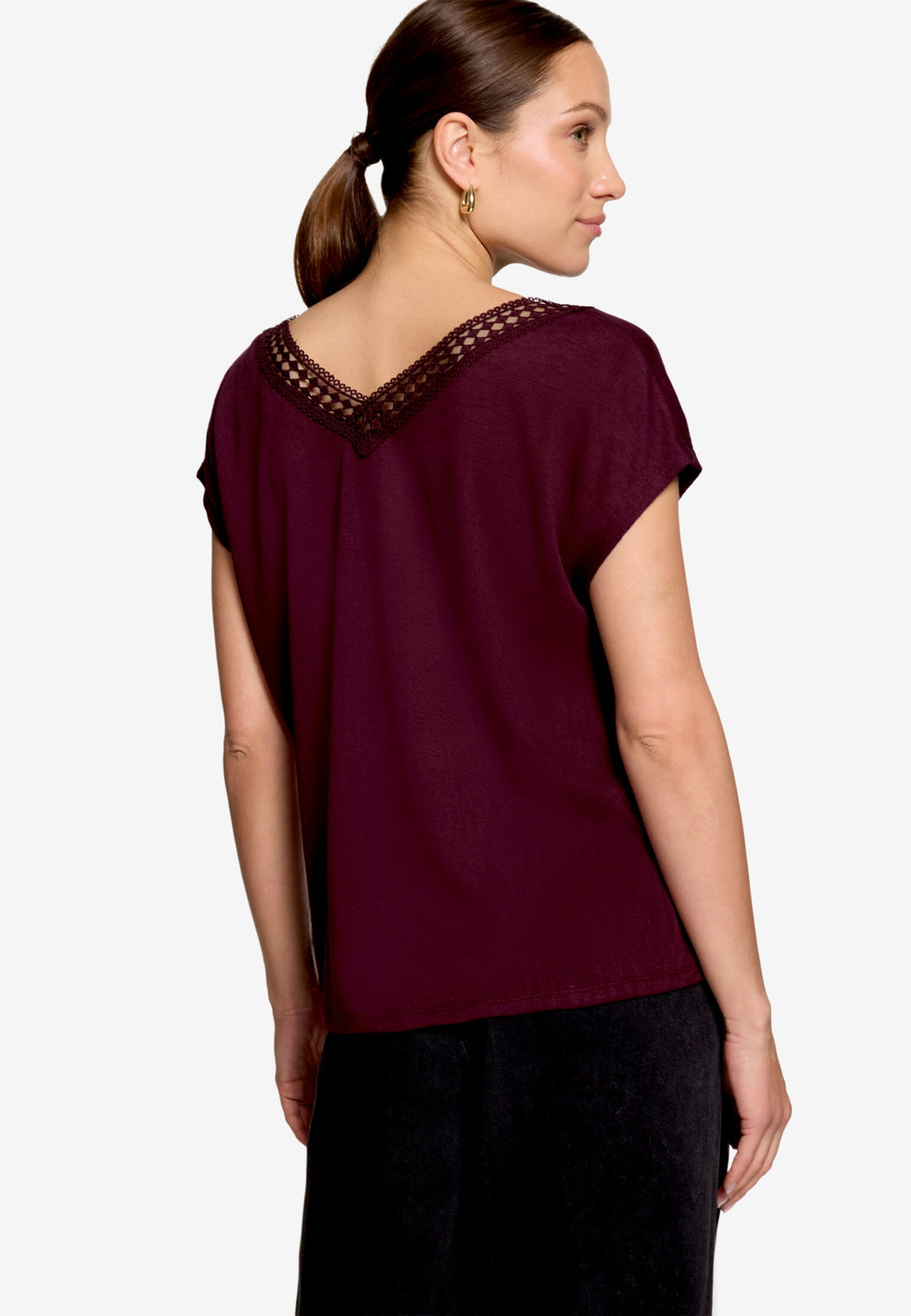 Shirt Kurz ohne Arm, Dark Aubergine 4685 Bild 2