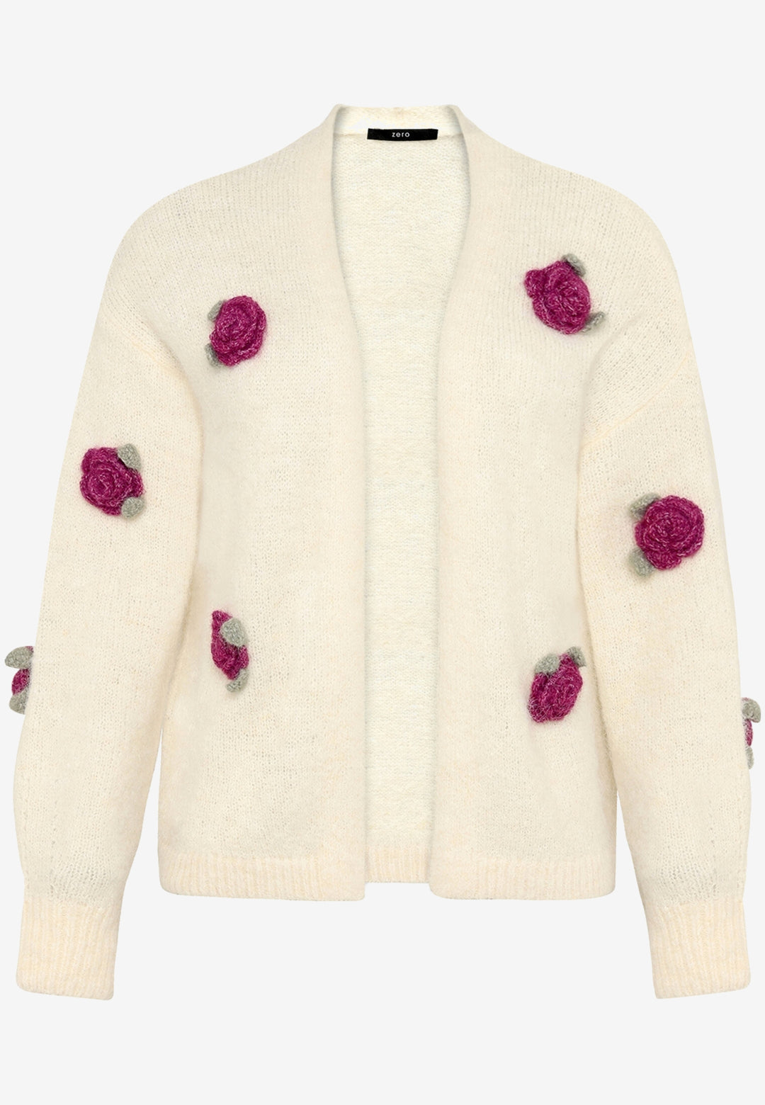 Strickjacke Kurz 1/1 Arm, Patch Cream/Pink 1943 Bild 1