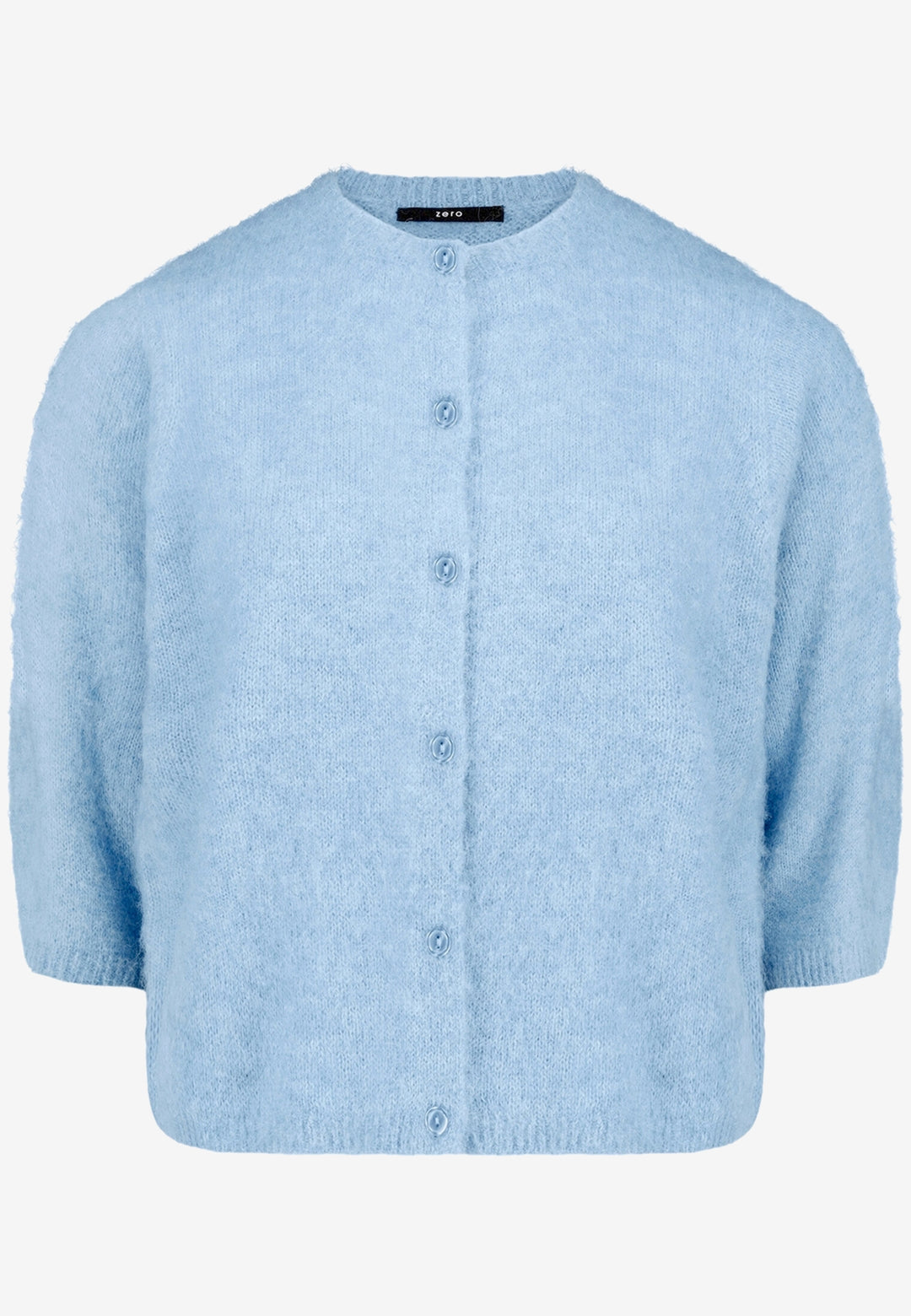 Strickjacke Kurz 3/4 Arm, Ashley Blue Melange 8726 Bild 1