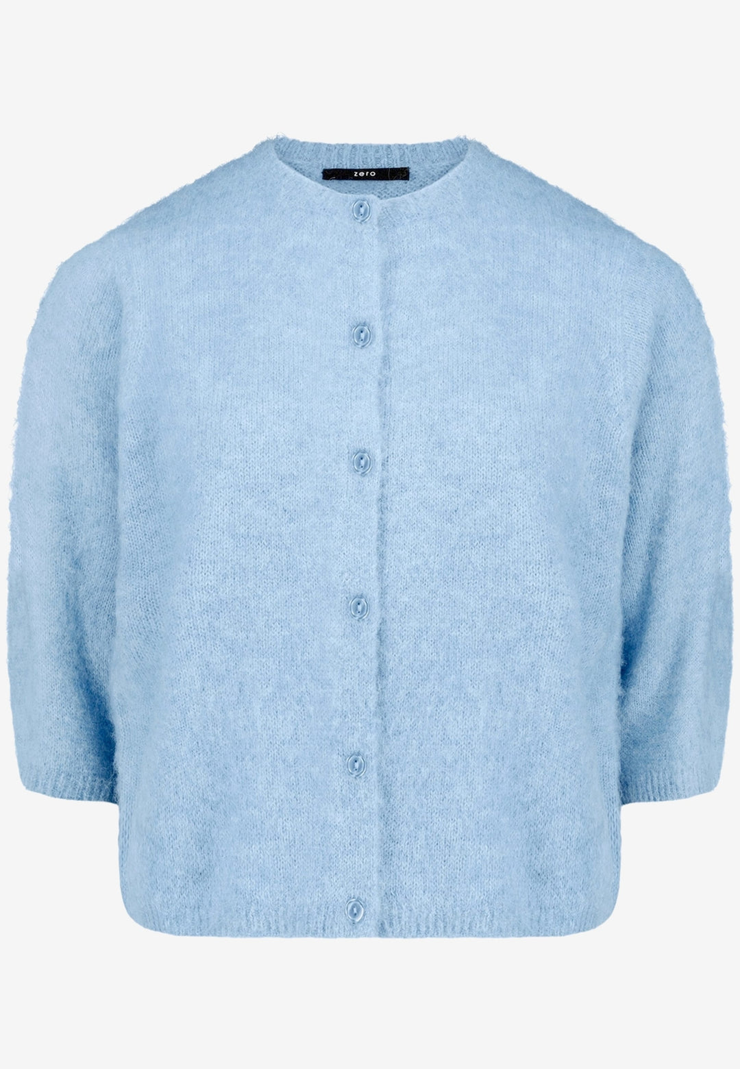 Strickjacke Kurz 3/4 Arm, Ashley Blue Melange 8726 Bild 6