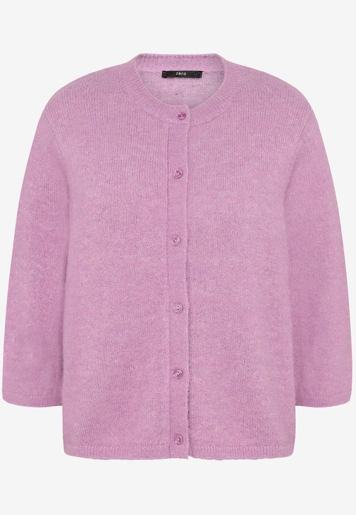 Strickjacke Kurz 3/4 Arm, Lilac Melange 6712 Bild 1