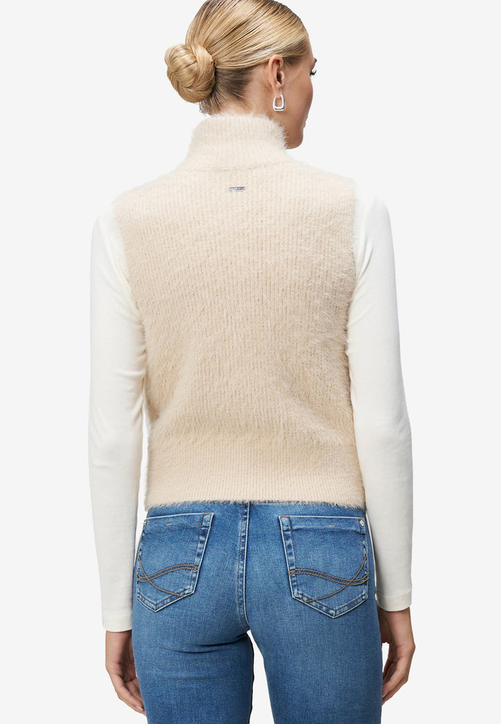 Strickjacke Kurz ohne Arm, Pastel-Cream 7300 Bild 10