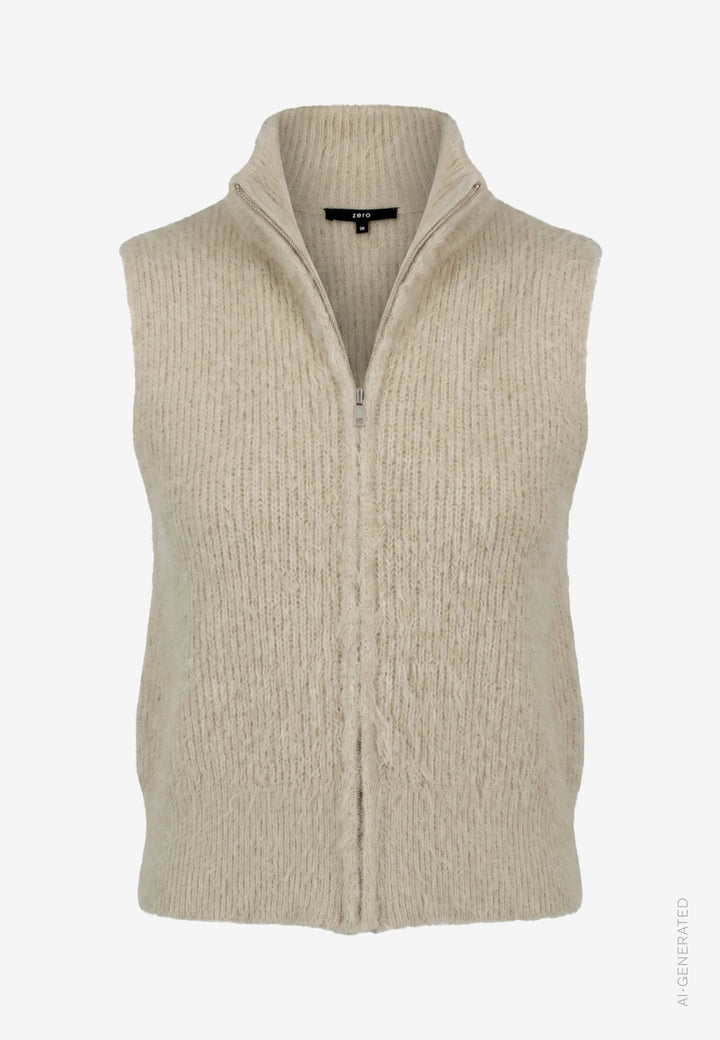Strickjacke Kurz ohne Arm, Pastel-Cream 7300 Bild 1
