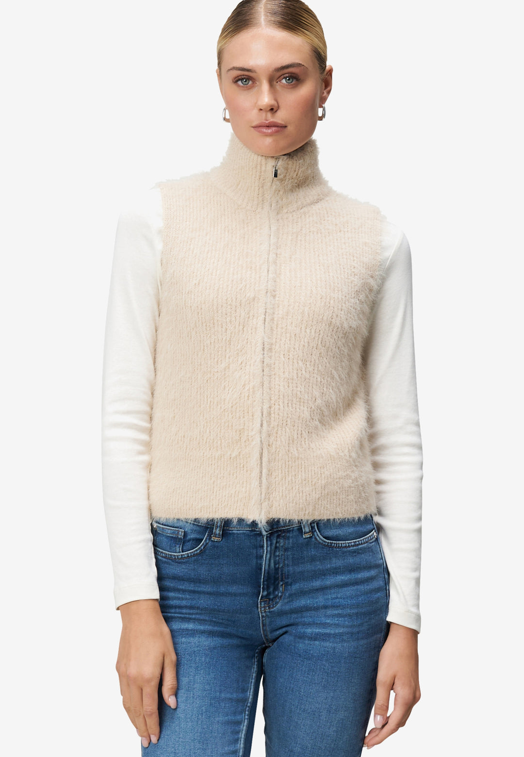 Strickjacke Kurz ohne Arm, Pastel-Cream 7300 Bild 7