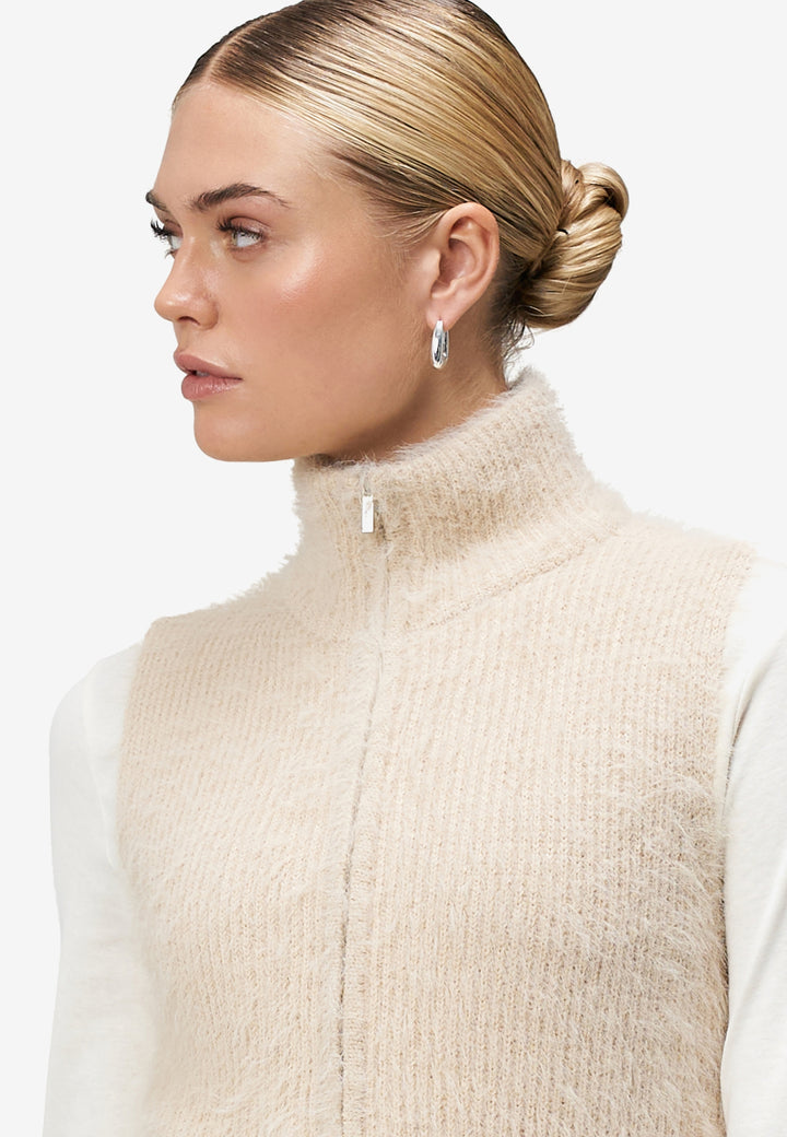 Strickjacke Kurz ohne Arm, Pastel-Cream 7300 Bild 8
