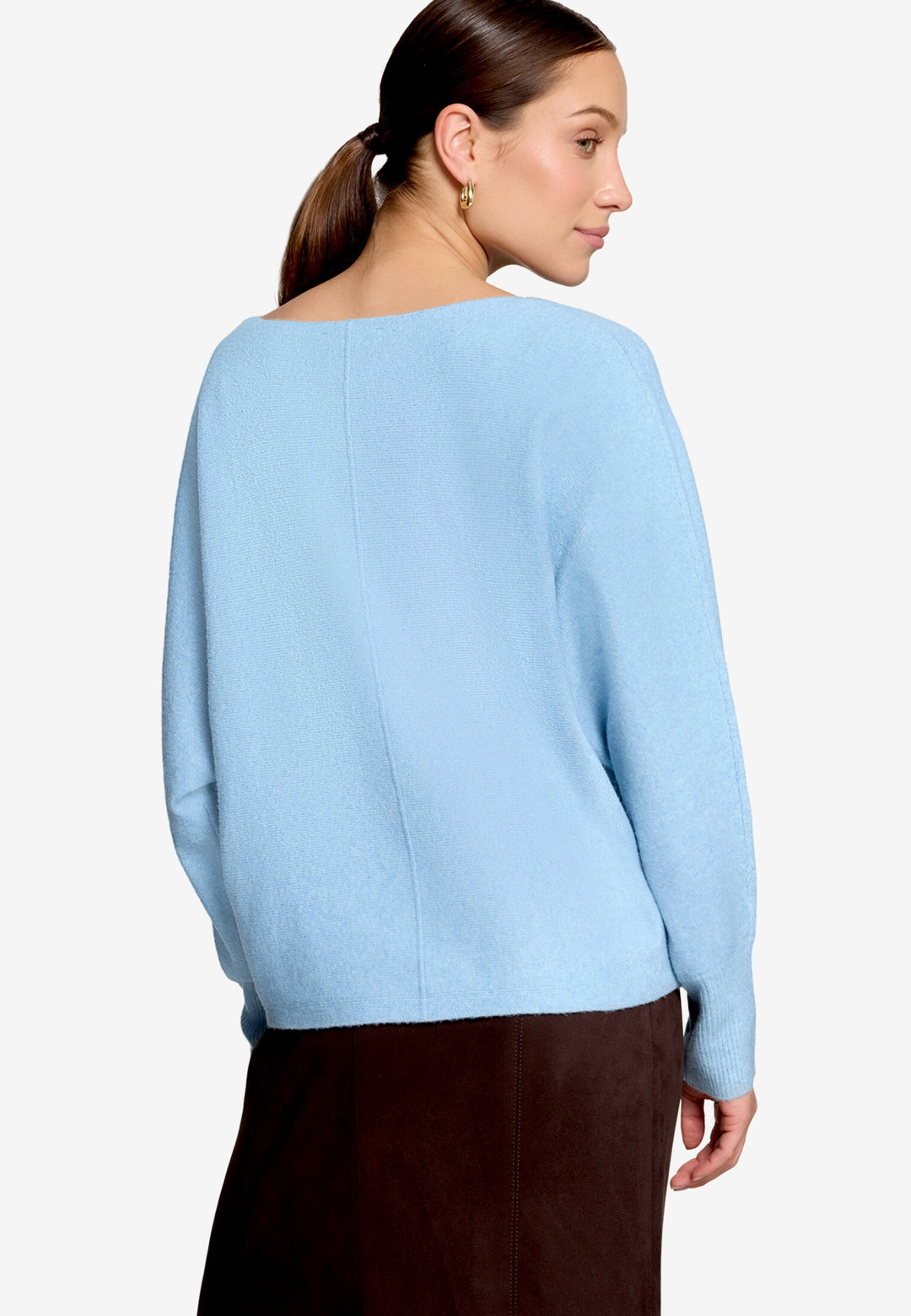 Strickpullover Kurz 1/1 Arm, Ashley Blue Melange 8726 Bild 3