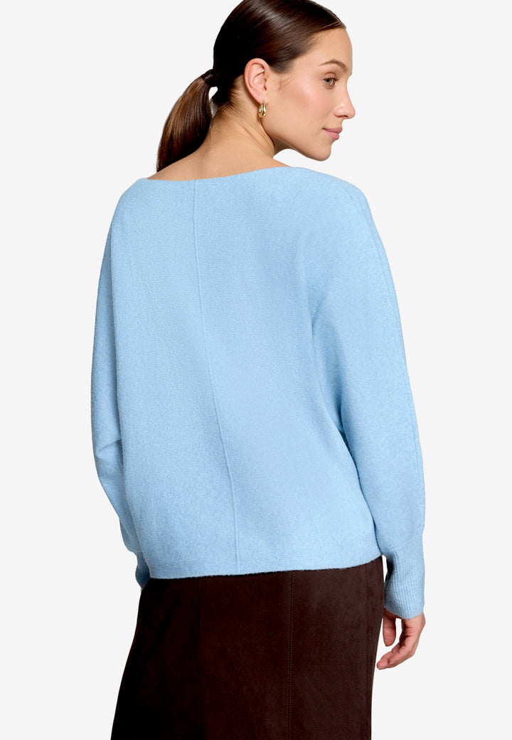 Strickpullover Kurz 1/1 Arm, Ashley Blue Melange 8726 Bild 3