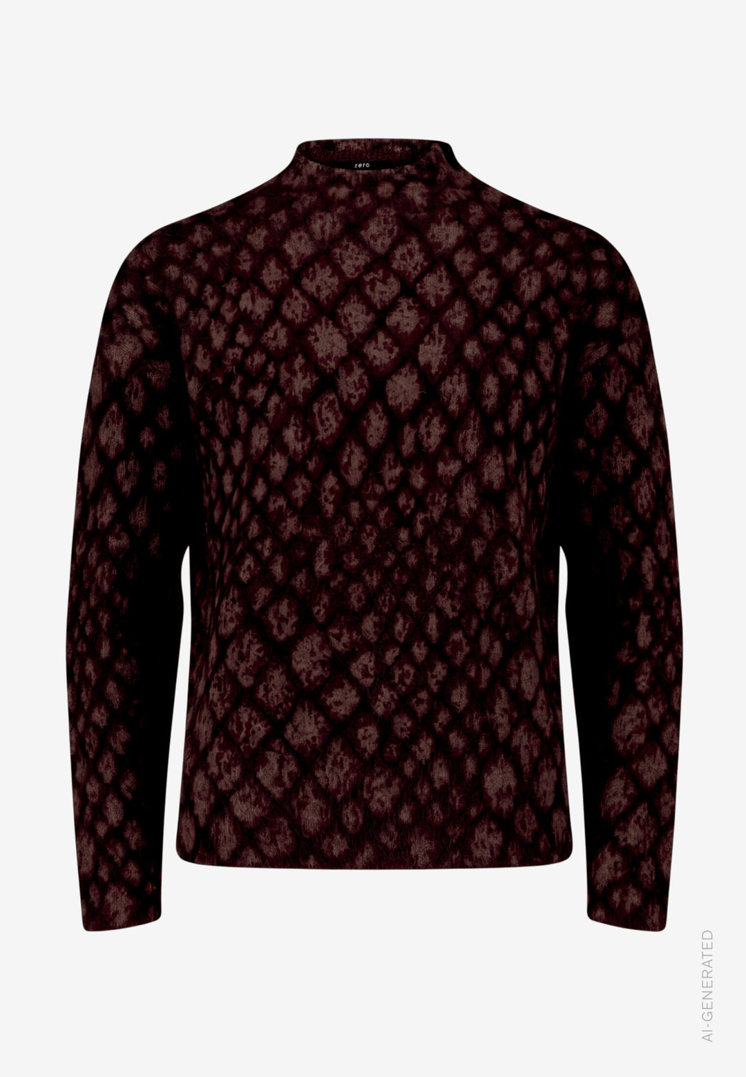 Strickpullover Kurz 1/1 Arm, Black/Brown 9870 Bild 1