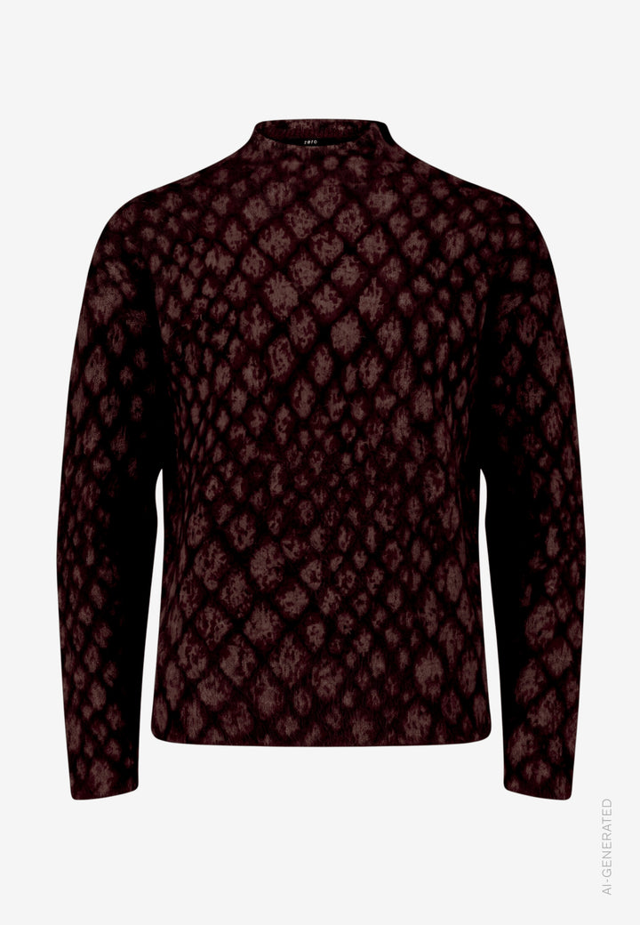 Strickpullover Kurz 1/1 Arm, Black/Brown 9870 Bild 1
