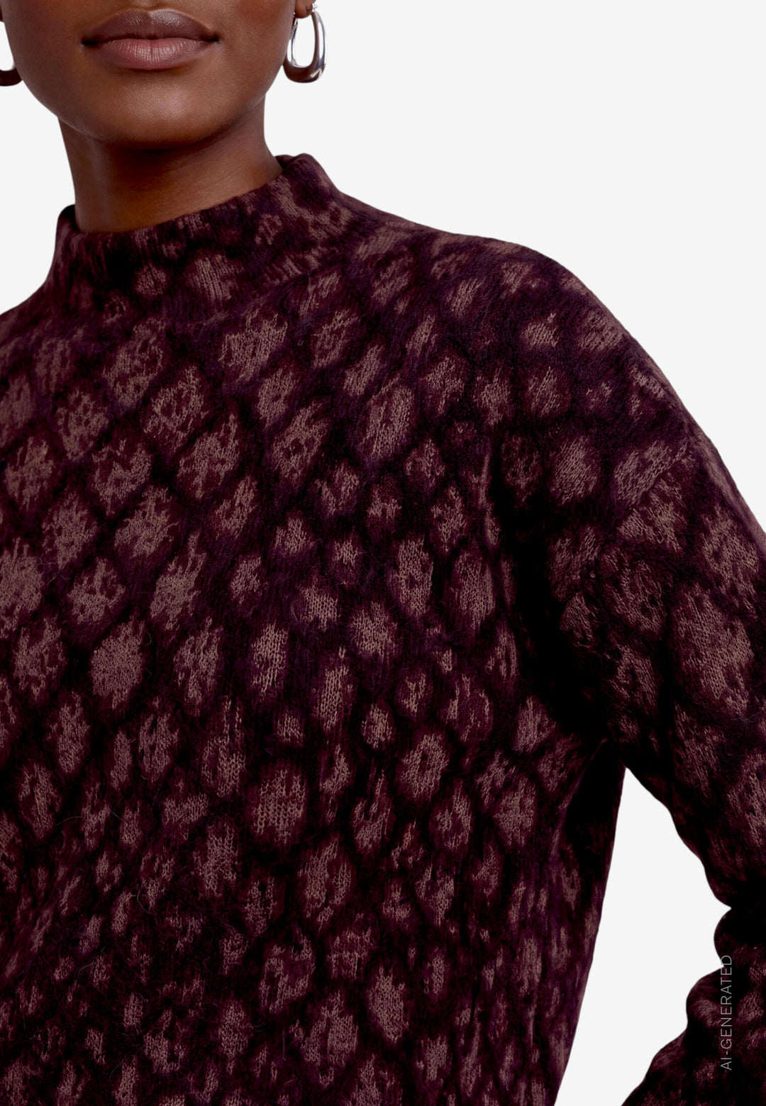 Strickpullover Kurz 1/1 Arm, Black/Brown 9870 Bild 5