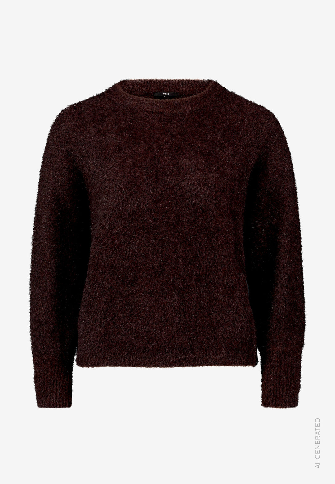 Strickpullover Kurz 1/1 Arm, Black/Brown 9870 Bild 1