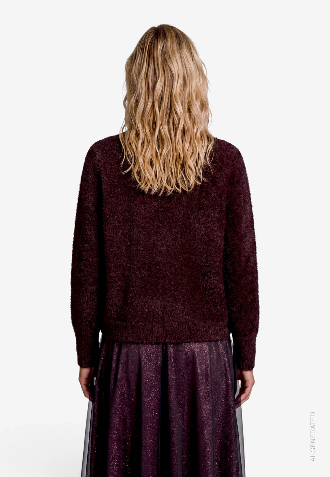 Strickpullover Kurz 1/1 Arm, Black/Brown 9870 Bild 3