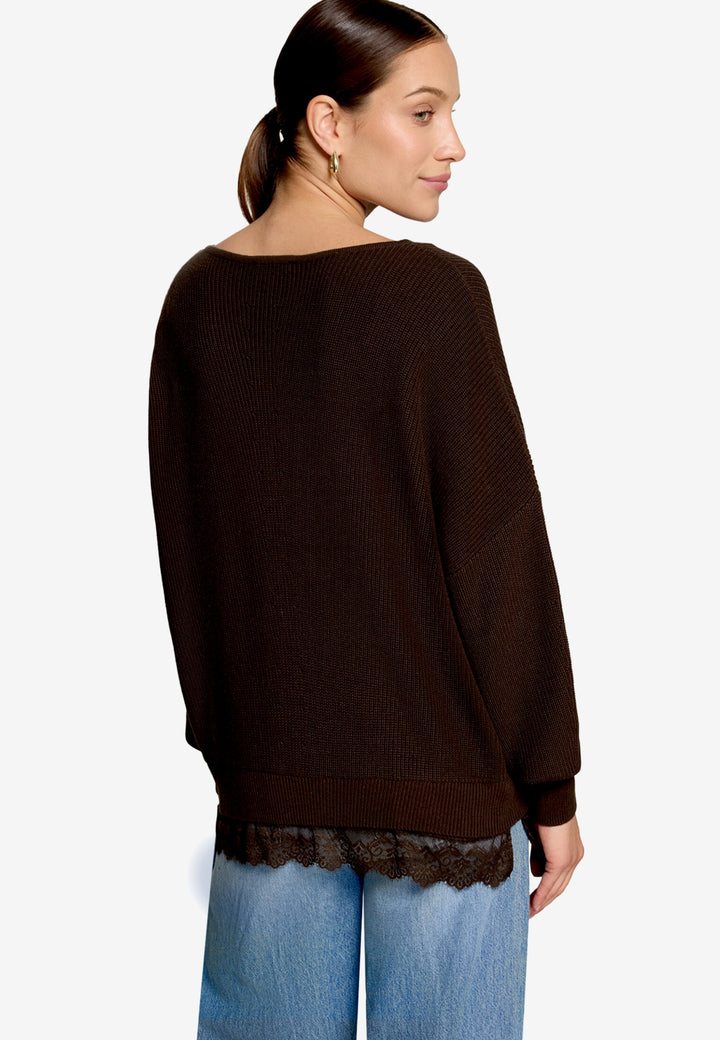 Strickpullover Kurz 1/1 Arm, Chocolate Plum 7416 Bild 3