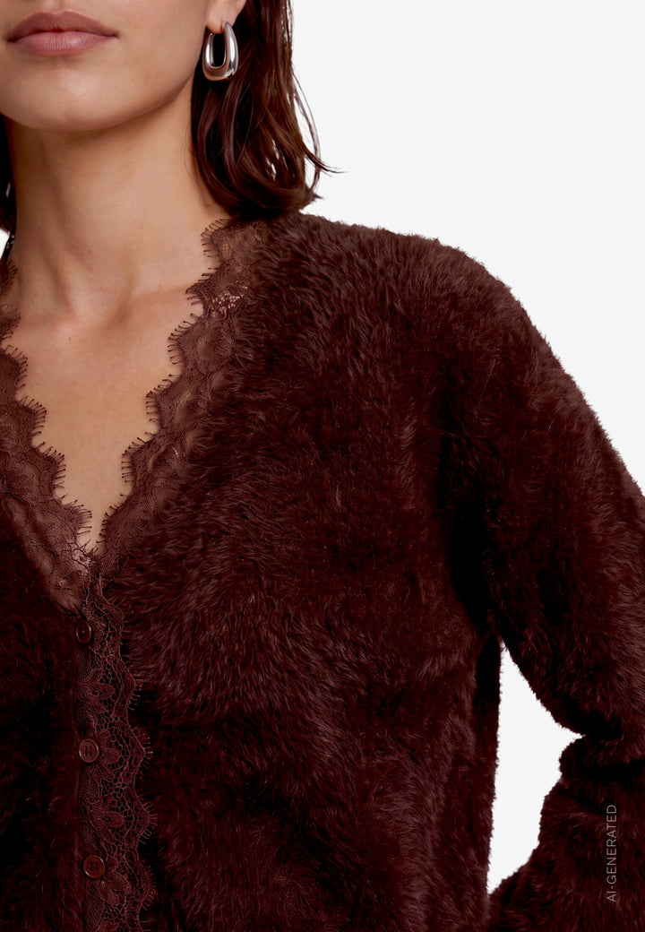 Strickpullover Kurz 1/1 Arm, Chocolate Plum 7416 Bild 5