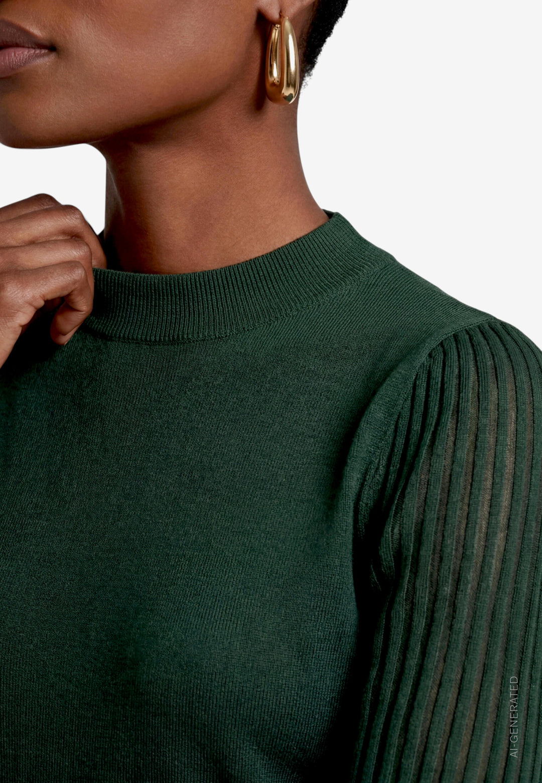 Strickpullover Kurz 1/1 Arm, Green Forest 5149 Bild 5