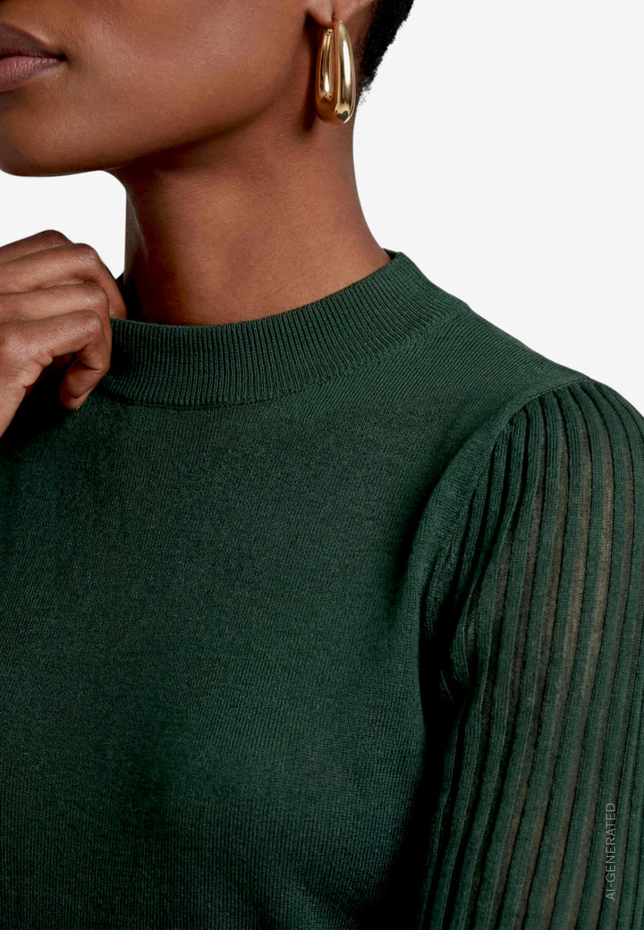 Strickpullover Kurz 1/1 Arm, Green Forest 5149 Bild 5