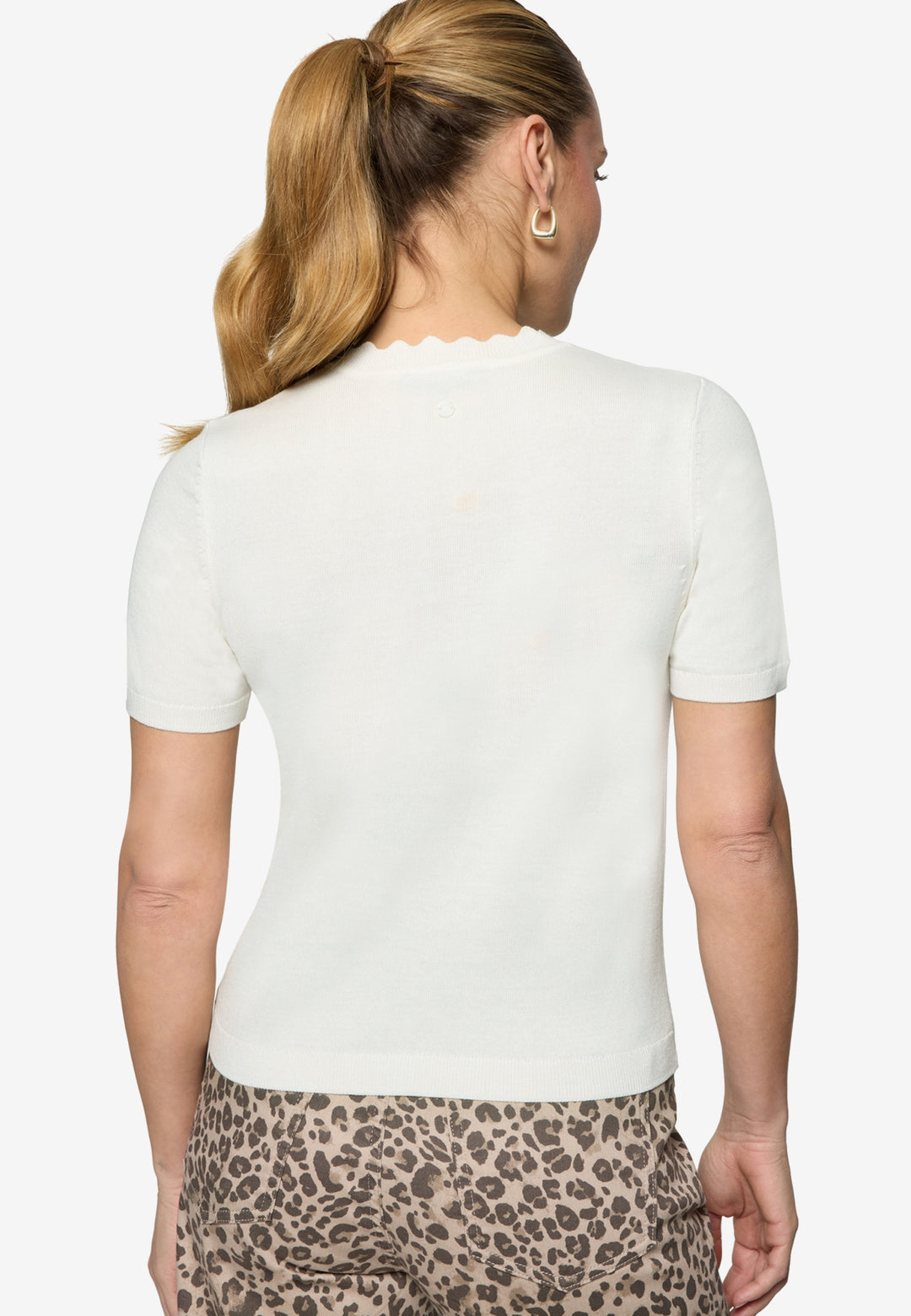 Strickpullover Kurz 1/2 Arm, Offwhite 1014 Bild 3